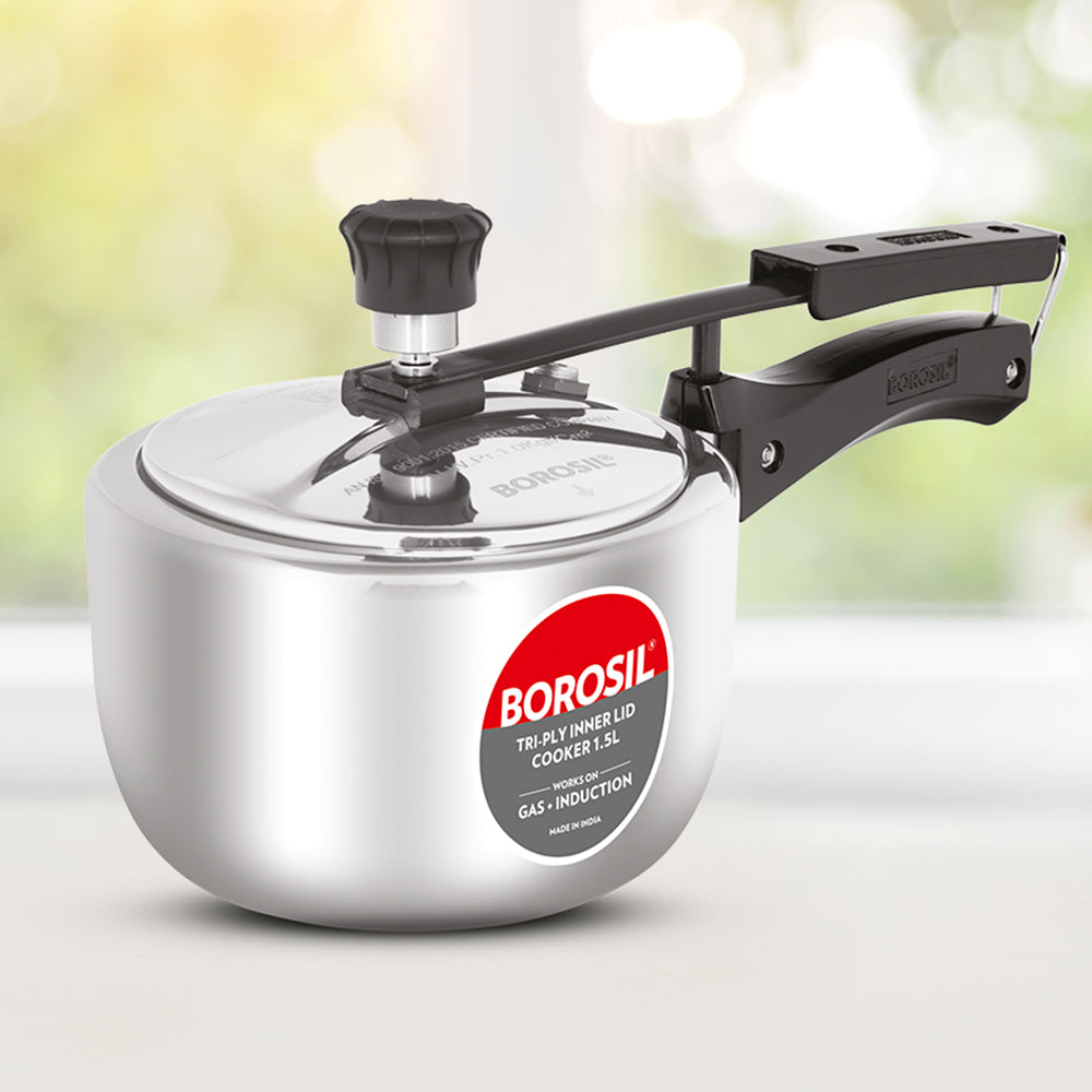Borosil Inner Lid Triply Pressure Cooker