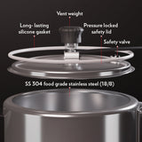 Borosil Inner Lid Triply Pressure Cooker