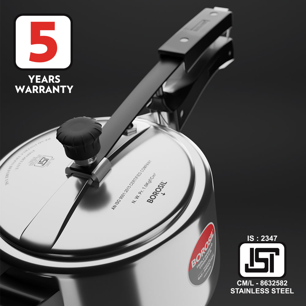 Borosil Inner Lid Triply Pressure Cooker