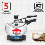 Borosil Pronto Triply Inner Lid Pressure Cooker
