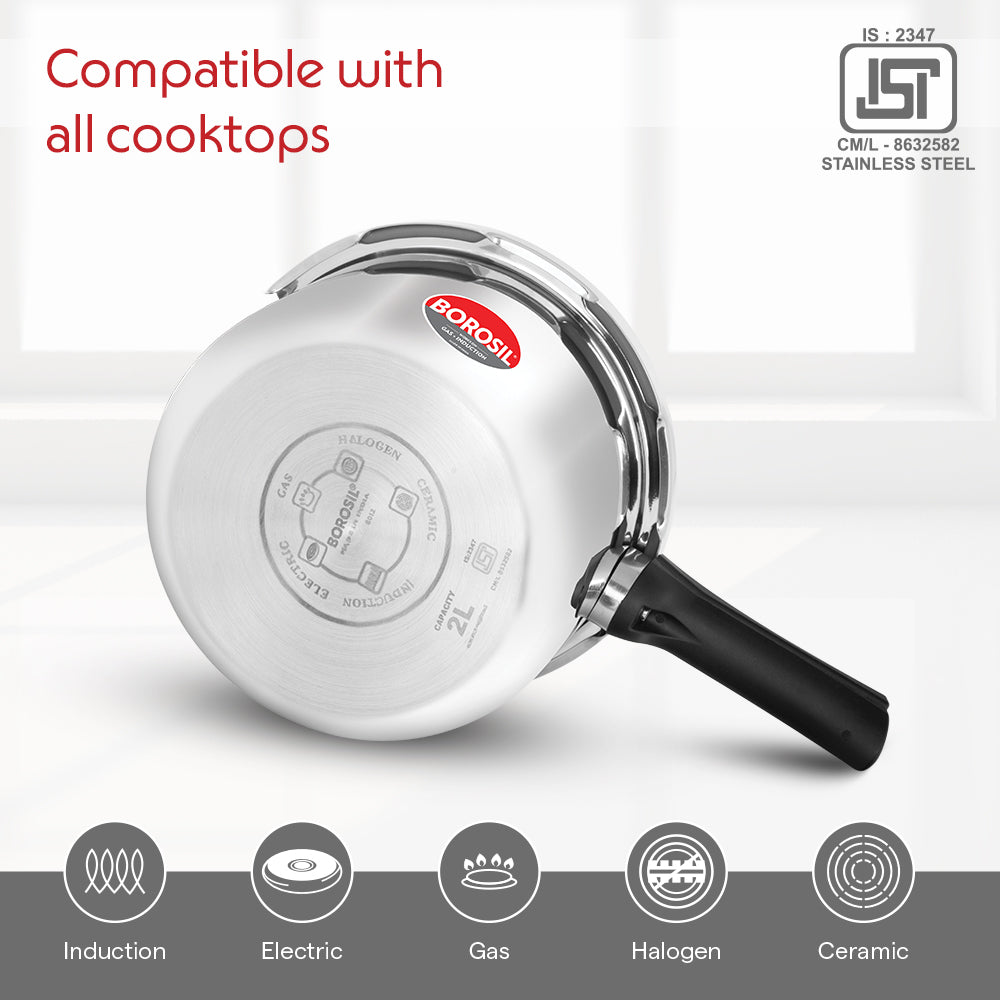 Borosil Presto Triply Outer Lid Pressure Cooker