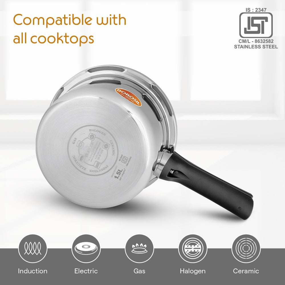 Borosil Presto Triply Outer Lid Pressure Cooker