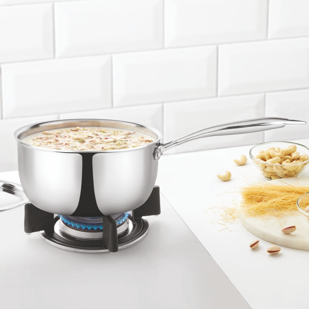 Borosil Cookfresh Triply Saucepan with Stainless Steel Handle