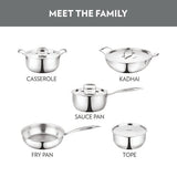 Borosil Cookfresh Triply Saucepan with Stainless Steel Handle