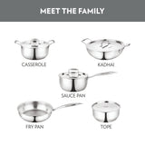 Borosil Cookfresh Triply Saucepan with Stainless Steel Handle