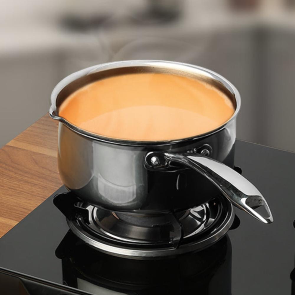 Borosil Cookfresh Triply Saucepan with Pouring Spout & Steel Handle