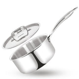 Borosil Cookfresh Triply Saucepan with Lid & Steel Handle