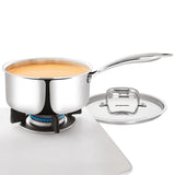 Borosil Cookfresh Triply Saucepan with Lid & Steel Handle