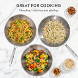Borosil Cookfresh Stainless Steel Triply Wok with Lid