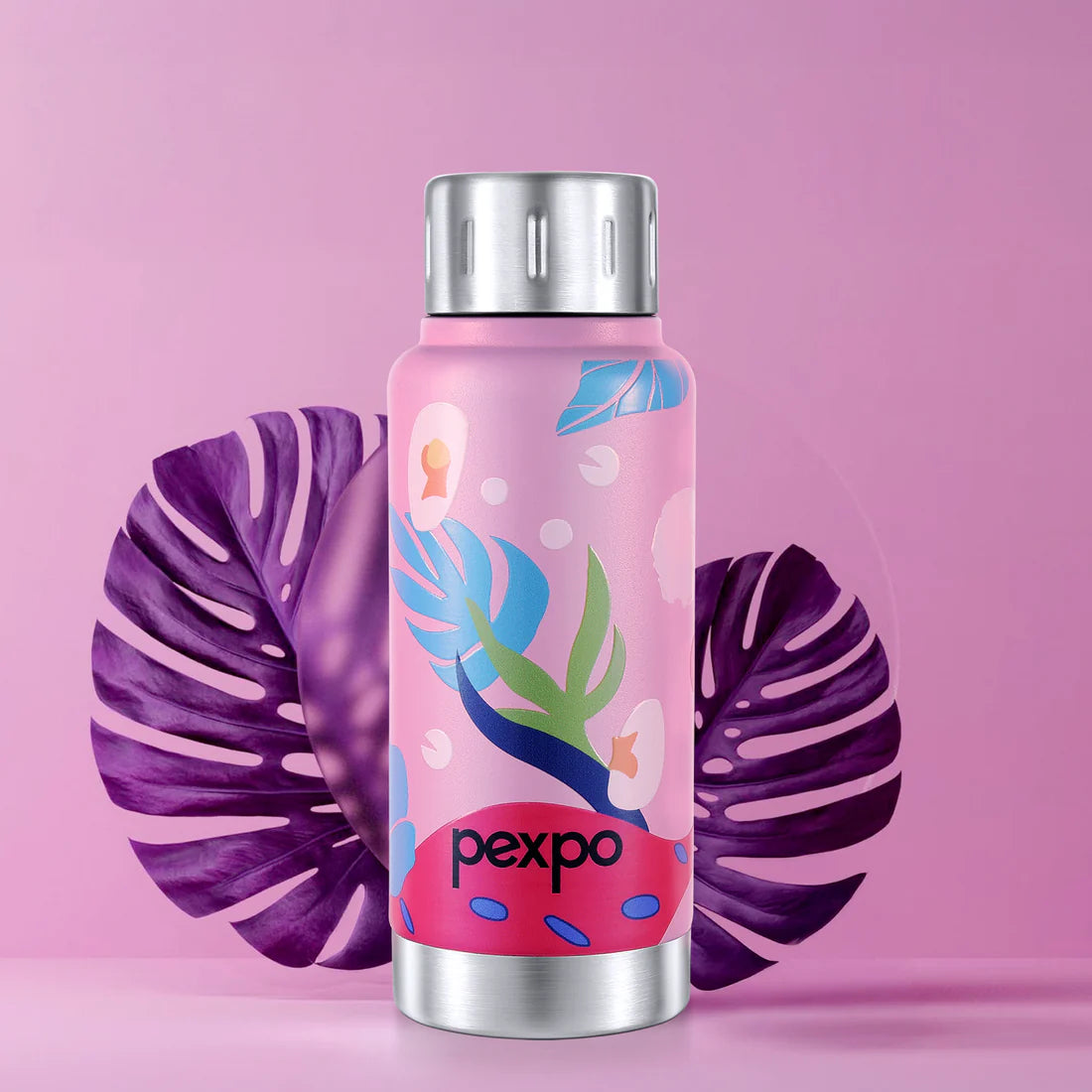 Pexpo Cameo Plant-themed Art Hot & Cold Water Bottle 300 ML