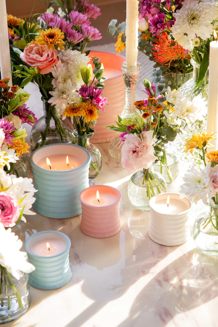 Doft Daydream - Cylinder Candle | Blue | Gardenia Delight