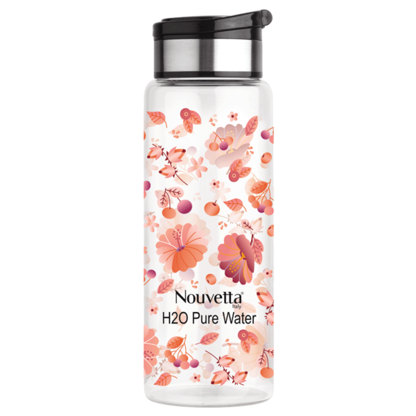 Nouvetta Cherry Borosilicate Printed Bottle
