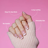 L.A. Girl Oh So Shiny Artificial Nail Tips-Classy French Tip-25 Pc Kit