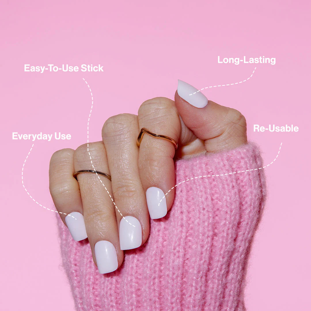 L.A. Girl Oh So Shiny Artificial Nail Tips-Cloud Nine -25 Pc Kit