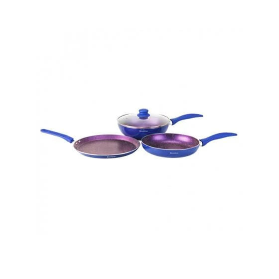 Wonderchef Blueberry Aluminium Non-stick Cookware Set of 4