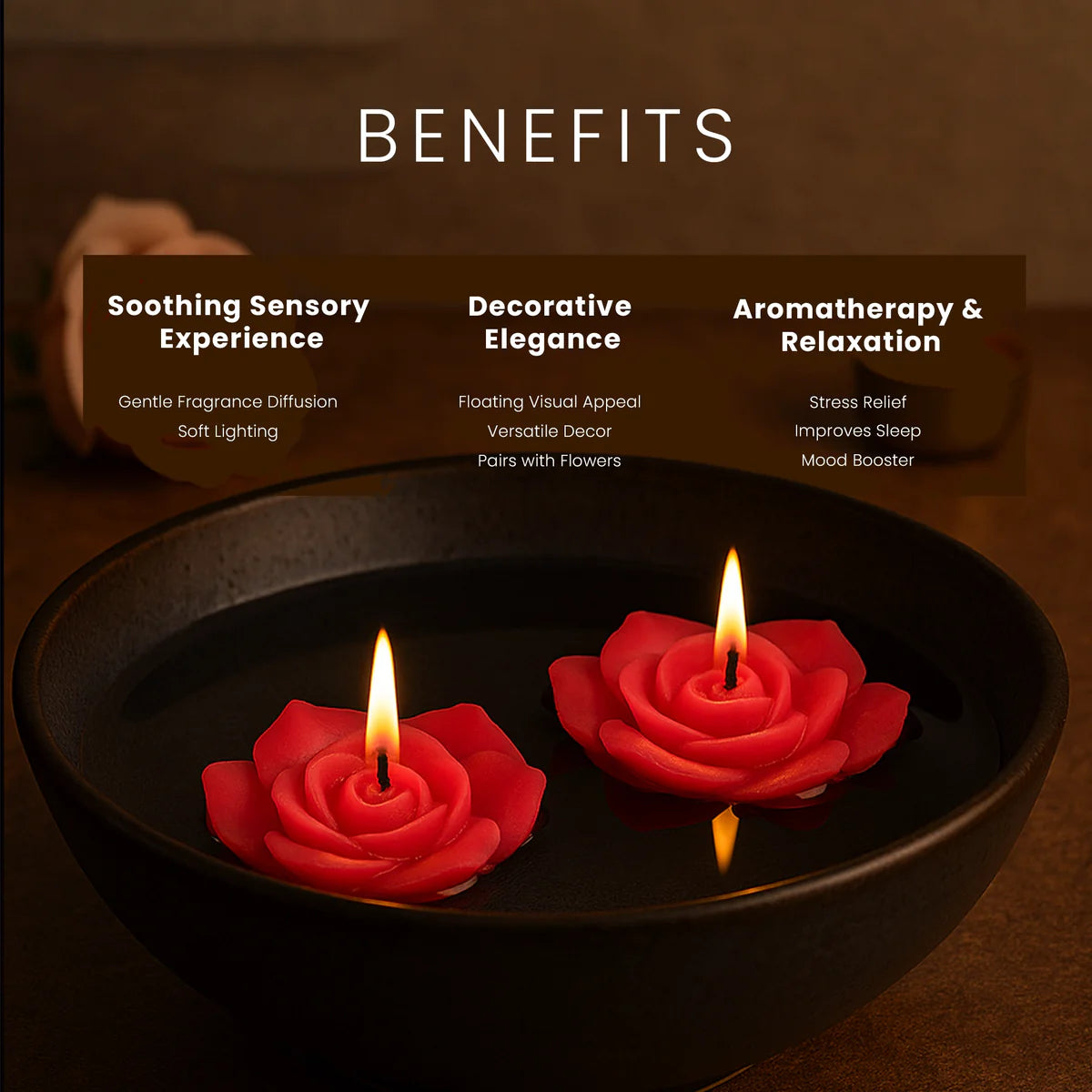 IRIS Damask Rose Aromatic Floating Candles 40GM