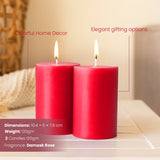 IRIS Damask Rose Fragranced Pillar Candles 120gm