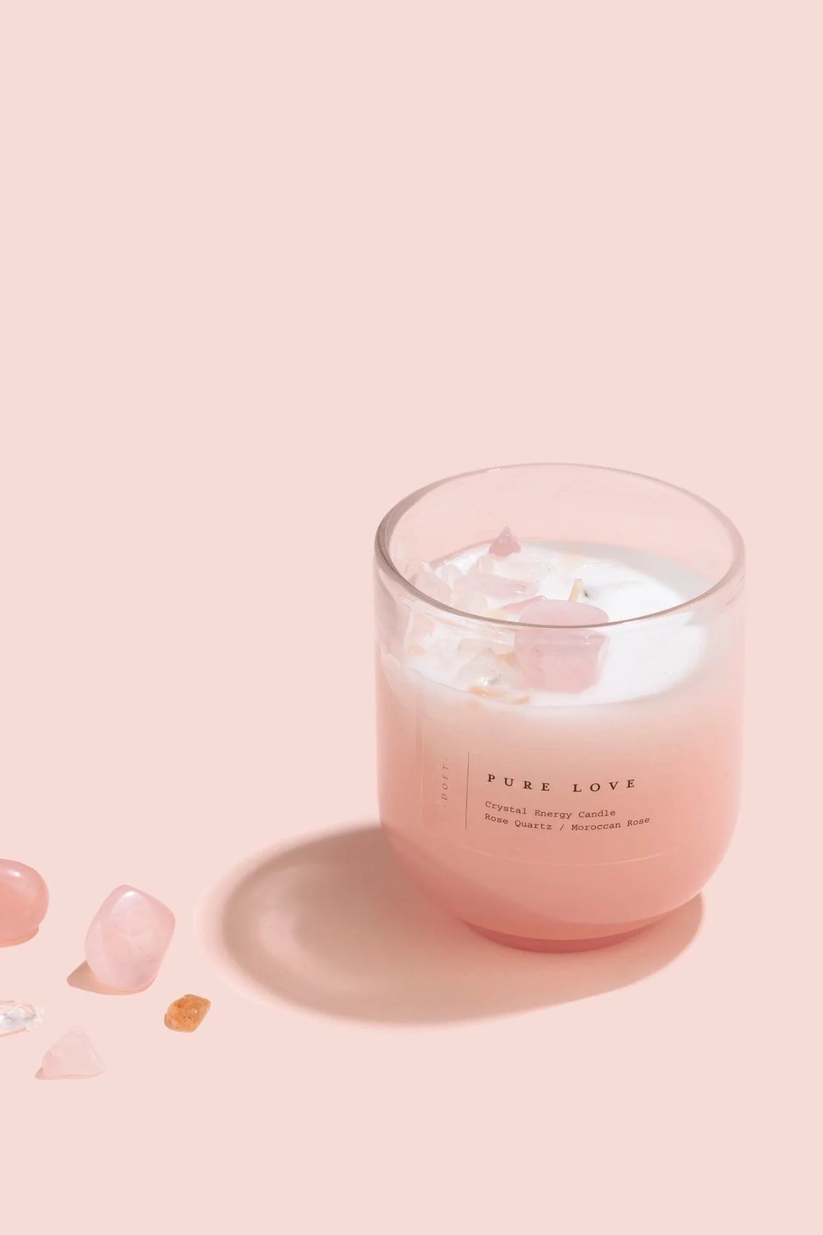 Doft Pure Love Candle - Crystal Energy | Rose Quartz