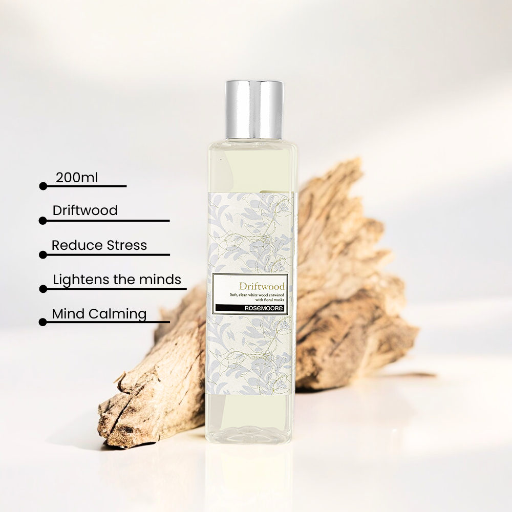 Rosemoore Driftwood Scented Reed Diffuser Refill Oil 200 ml