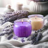 IRIS Ribbed Jar Candles - Lavender & Mango Sorbet  110GM