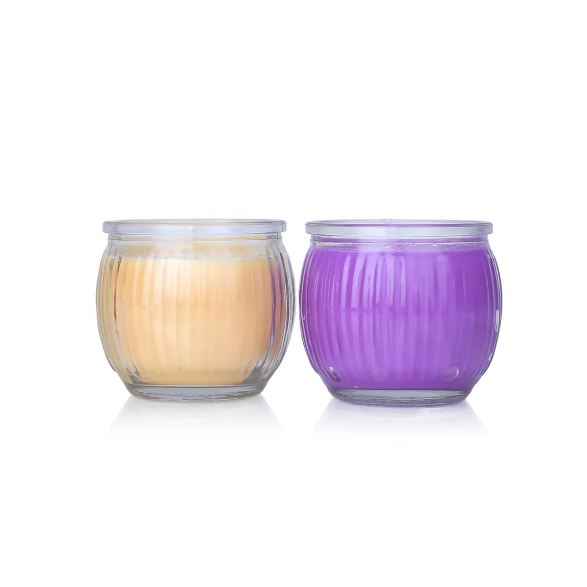 IRIS Ribbed Jar Candles - Lavender & Mango Sorbet  110GM