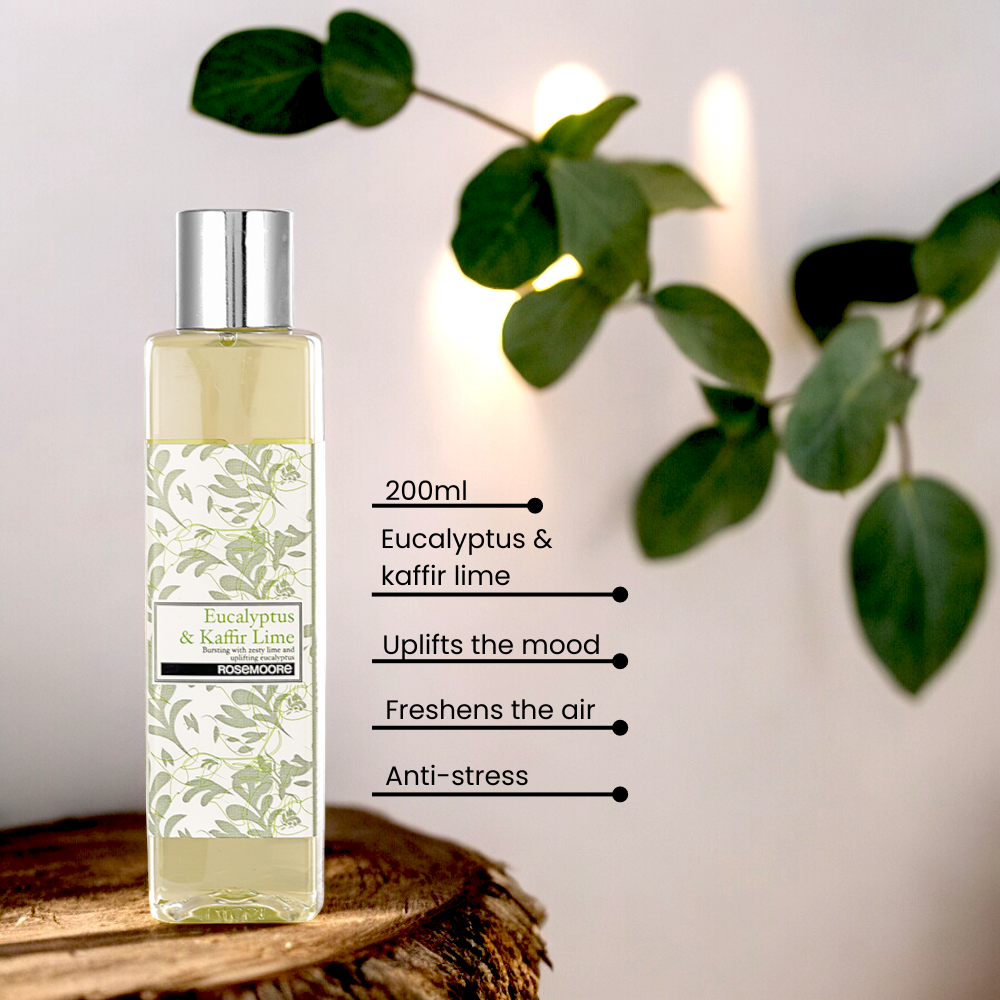 Rosemoore Eucalyptus & Kaffir Lime Scented Reed Diffuser Refill Oil 200 ml