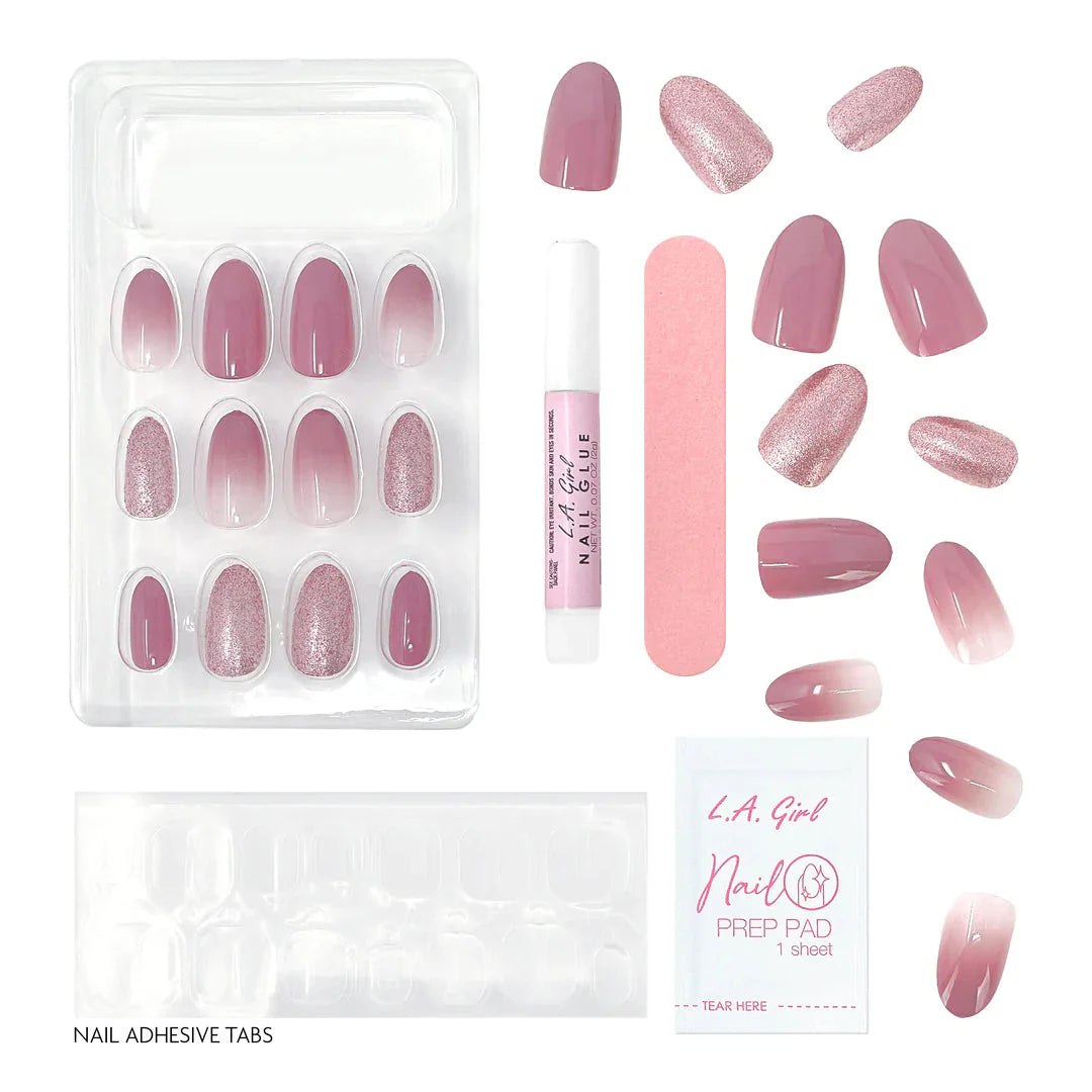 L.A. Girl Luxe Shine Nail Fave Artificial Nail Tips-Excite Me -28 Pc Kit