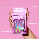 L.A. Girl Luxe Shine Nail Fave Artificial Nail Tips-Excite Me -28 Pc Kit