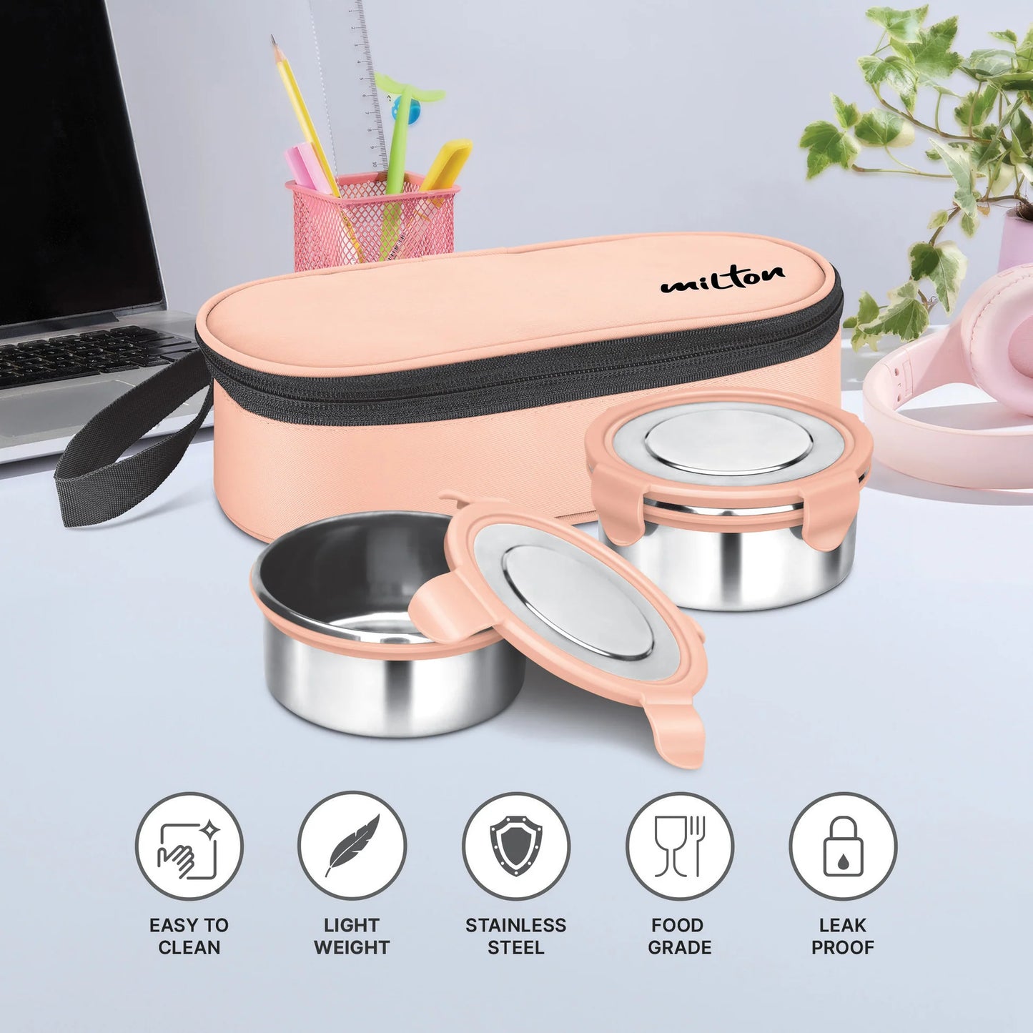 Milton Express Meal Lunchbox Peach