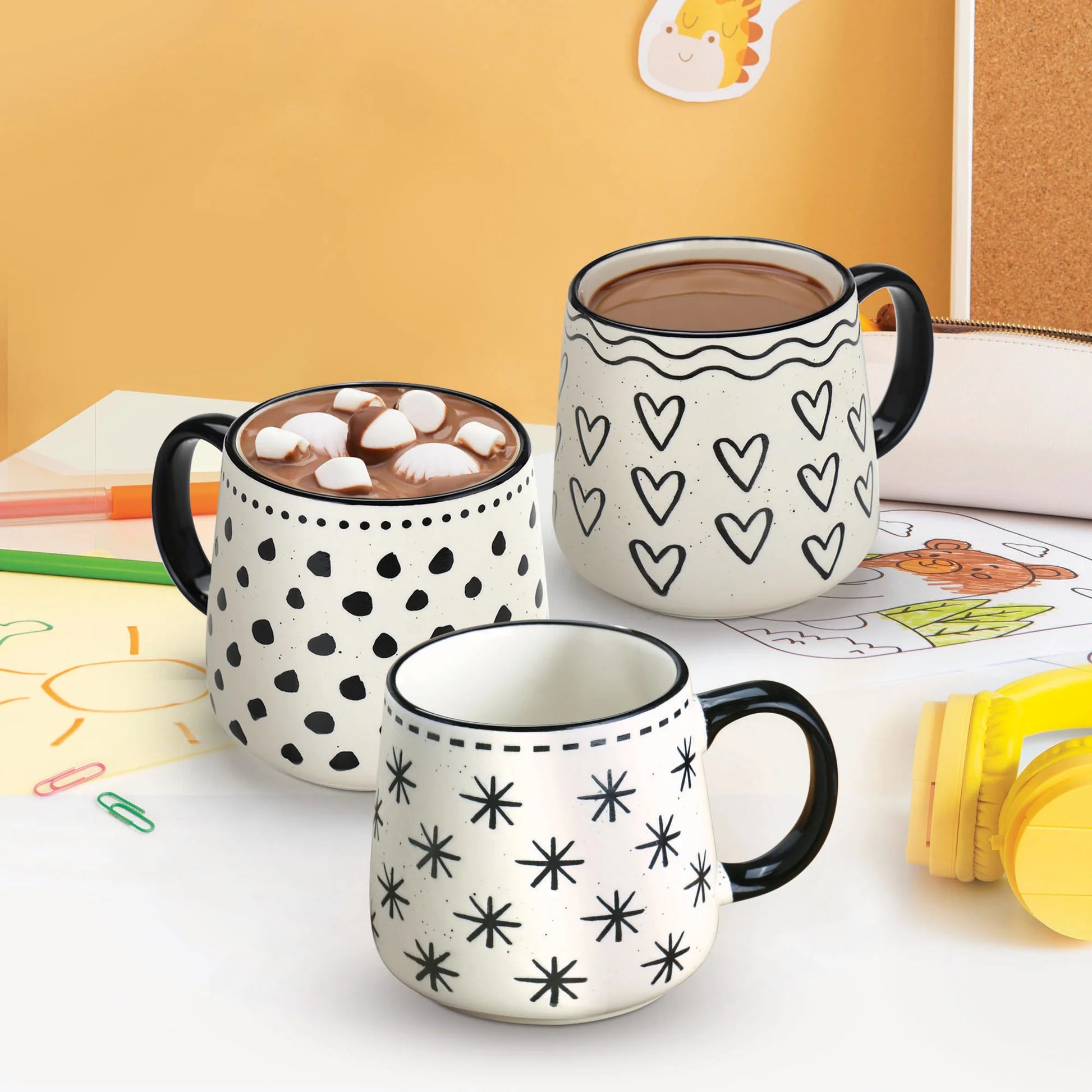 Milton Fable Ceramic Mug Heart Doodle 400ML