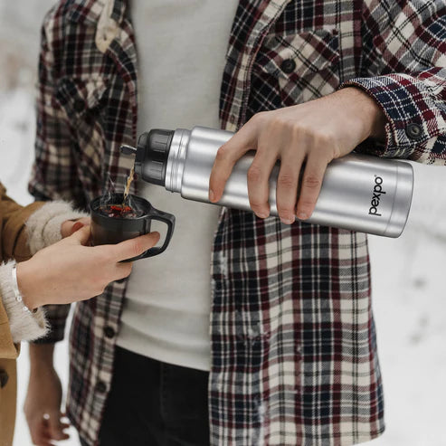 Pexpo Ferrero Thermo Steel Flask | Tri-Ply Vacuum Insulated Hot & Cold Bottle