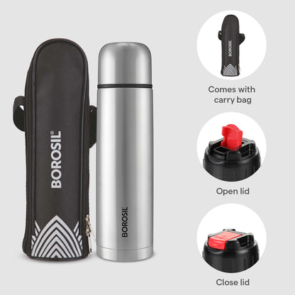 Borosil Thermo Flask Double Wall Bottle 1L