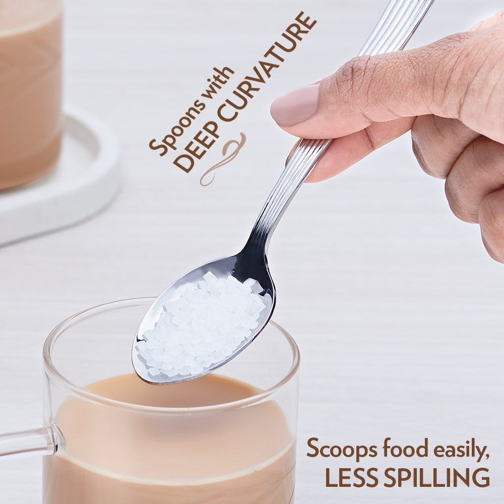 Borosil Vintage Tea Spoon, Set of 6, L-13.5cm