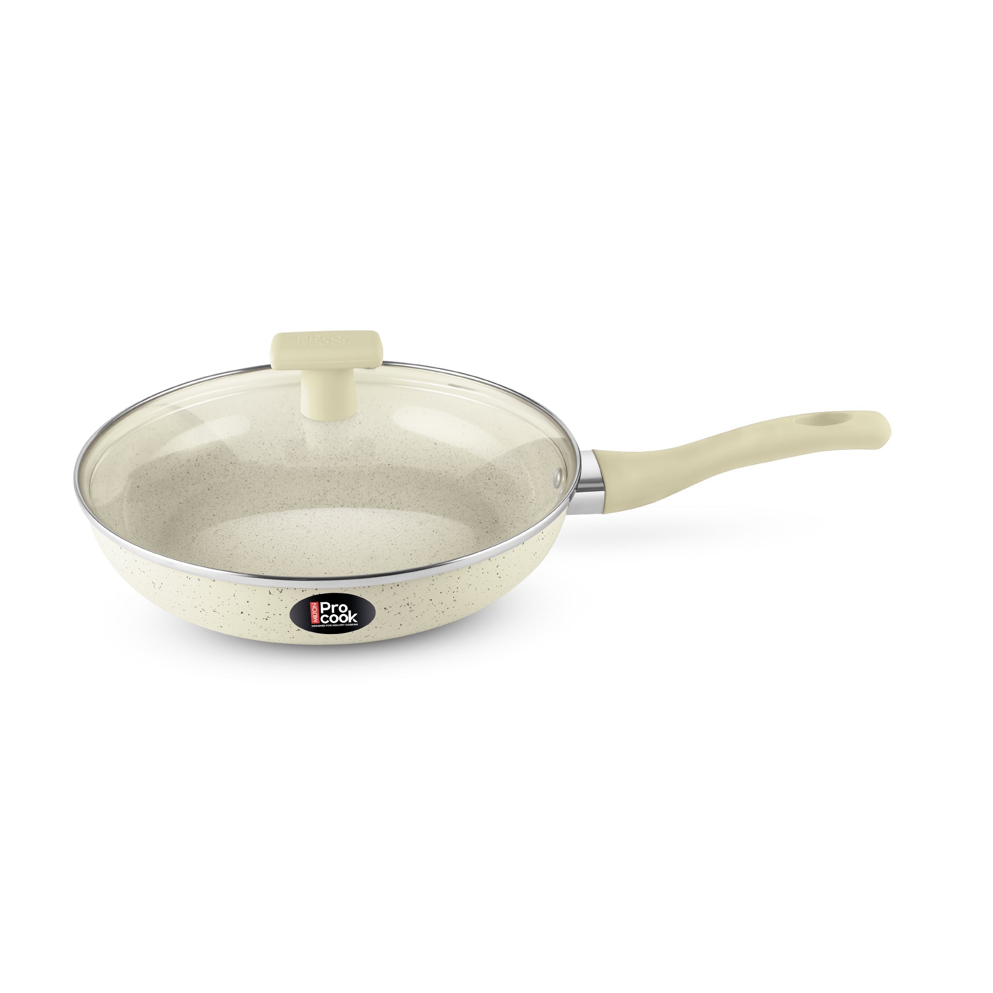 Milton Ceramic Fry Pan With Glass Lid