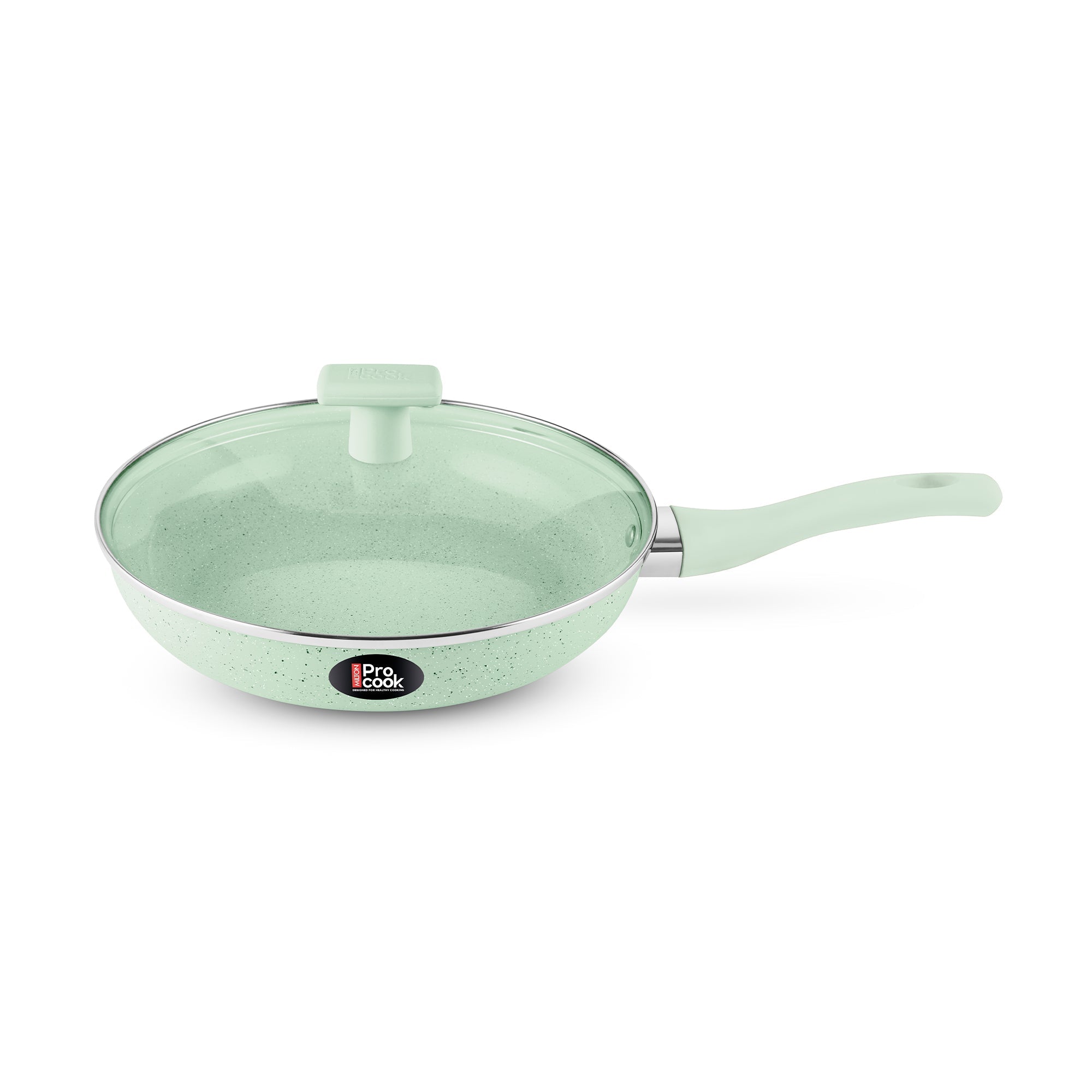 Milton Ceramic Fry Pan With Glass Lid