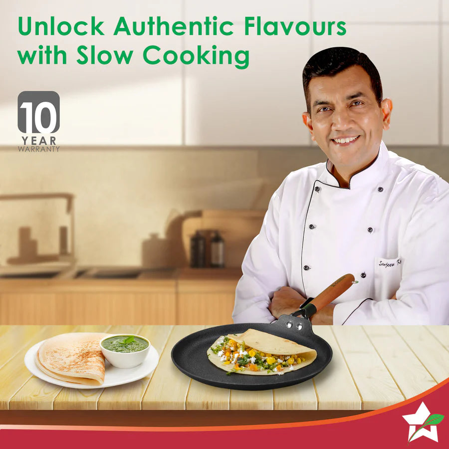 Wonderchef Pre-Seasoned Ferro Light Dosa Tawa 28cm
