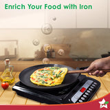 Wonderchef Pre-Seasoned Ferro Light Dosa Tawa 28cm