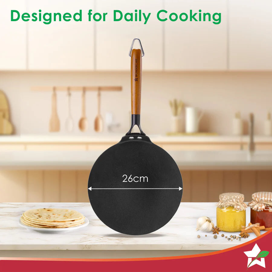 Wonderchef  Ferro Light-weight Cast-iron Roti Tawa  26cm