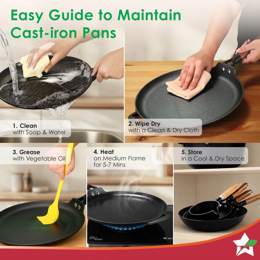 Wonderchef  Ferro Light-weight Cast-iron Dosa Tawa
