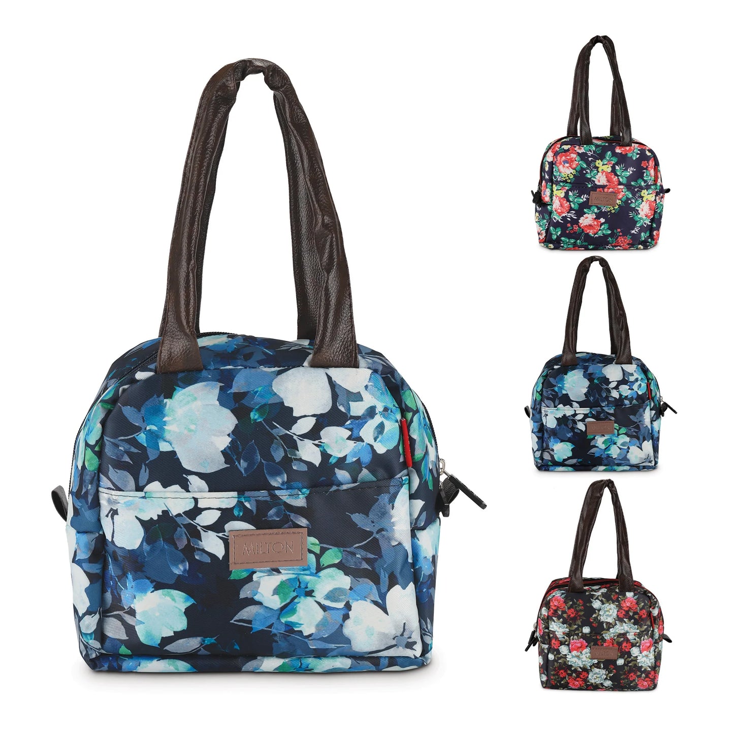 Milton Floral Lunch Bag Blue