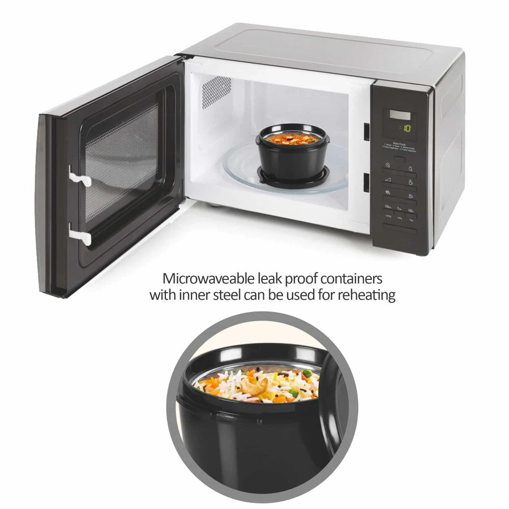Milton Floret Lunch Box Black