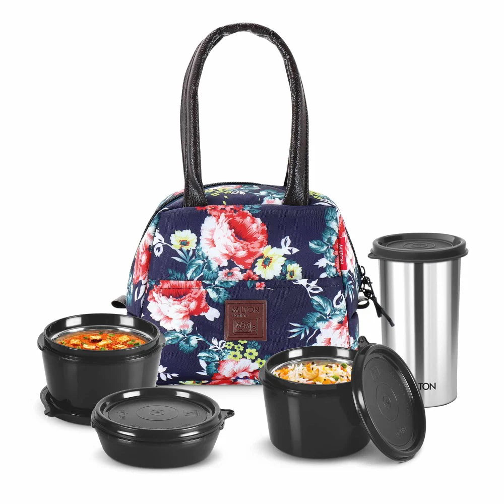 Milton Floret Lunch Box Navy blue