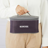 Borosil Glory Round Lunchbox, Lavender, Set of 4, 280ml x 2 + 460ml x 2