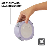 Borosil Glory Round Lavender Lunchbox, Set of 3, 280ml x 2 + 460ml