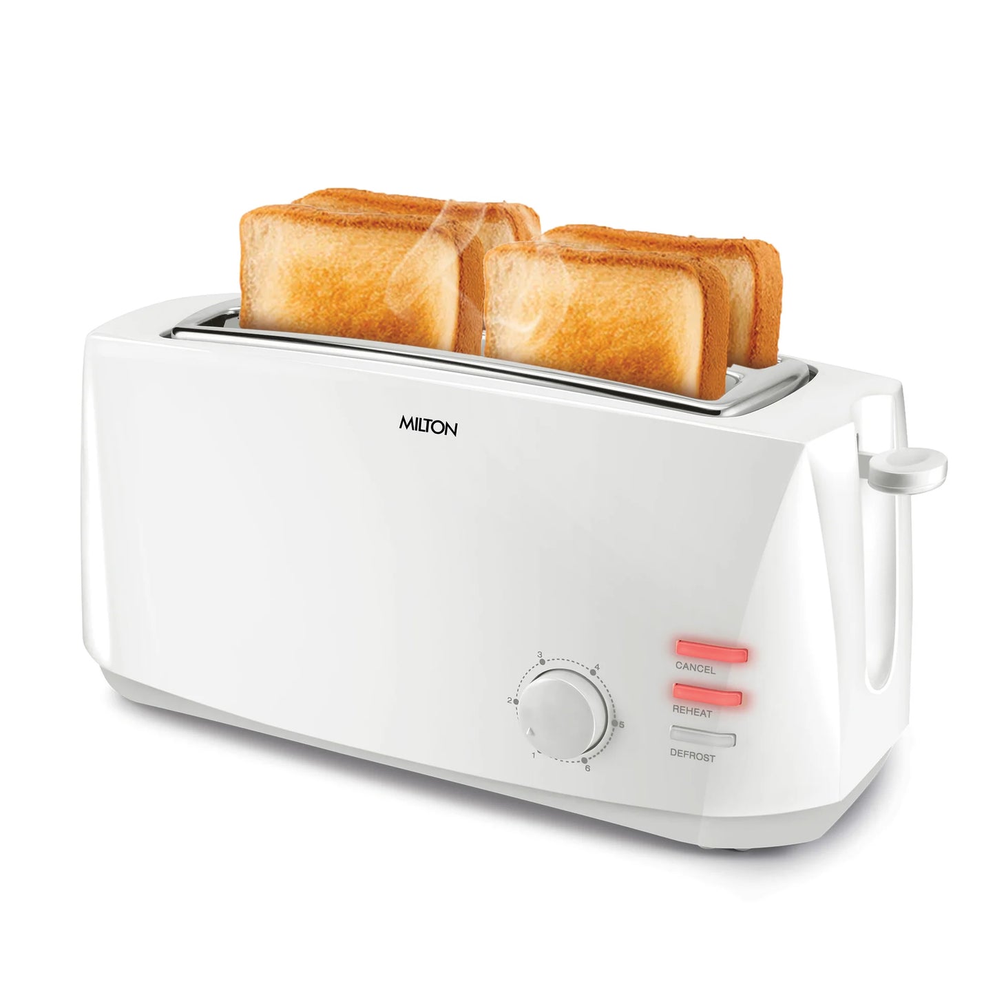 Milton Gold Crust 4-Slice Pop Up Toaster White 4-Slice Pop Up