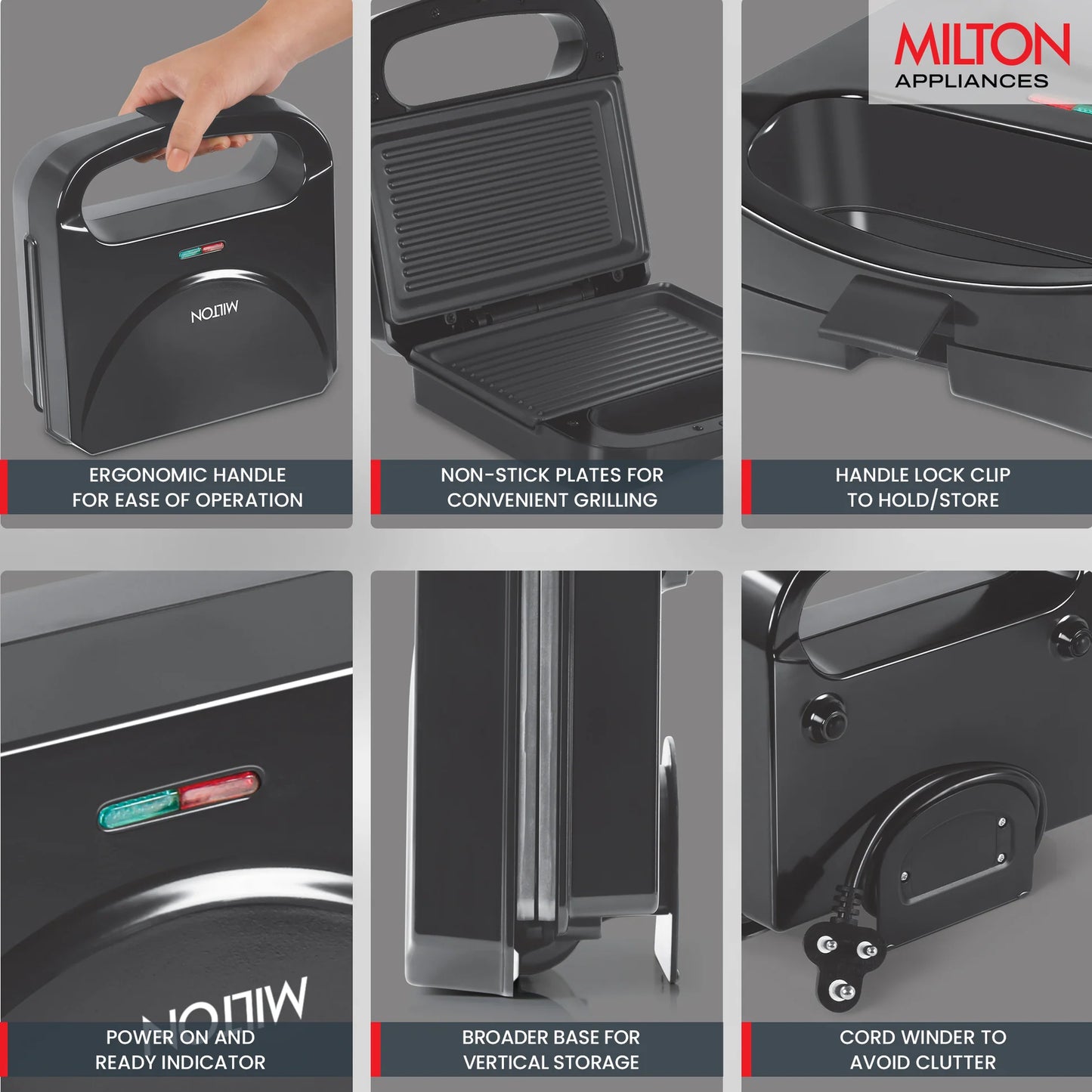 Milton Sandwich Griller  HSG022