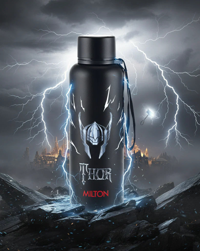 Milton Marvel Thor Artedge Water Bottle Black 1000ML