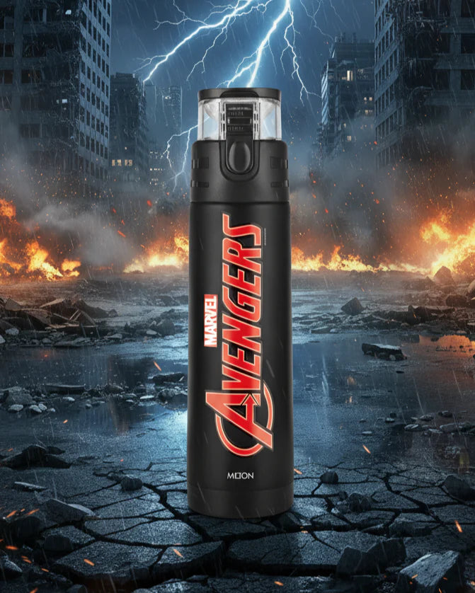 Milton Marvel Mighty Avengers Thermosteel Bottle Black 750ML