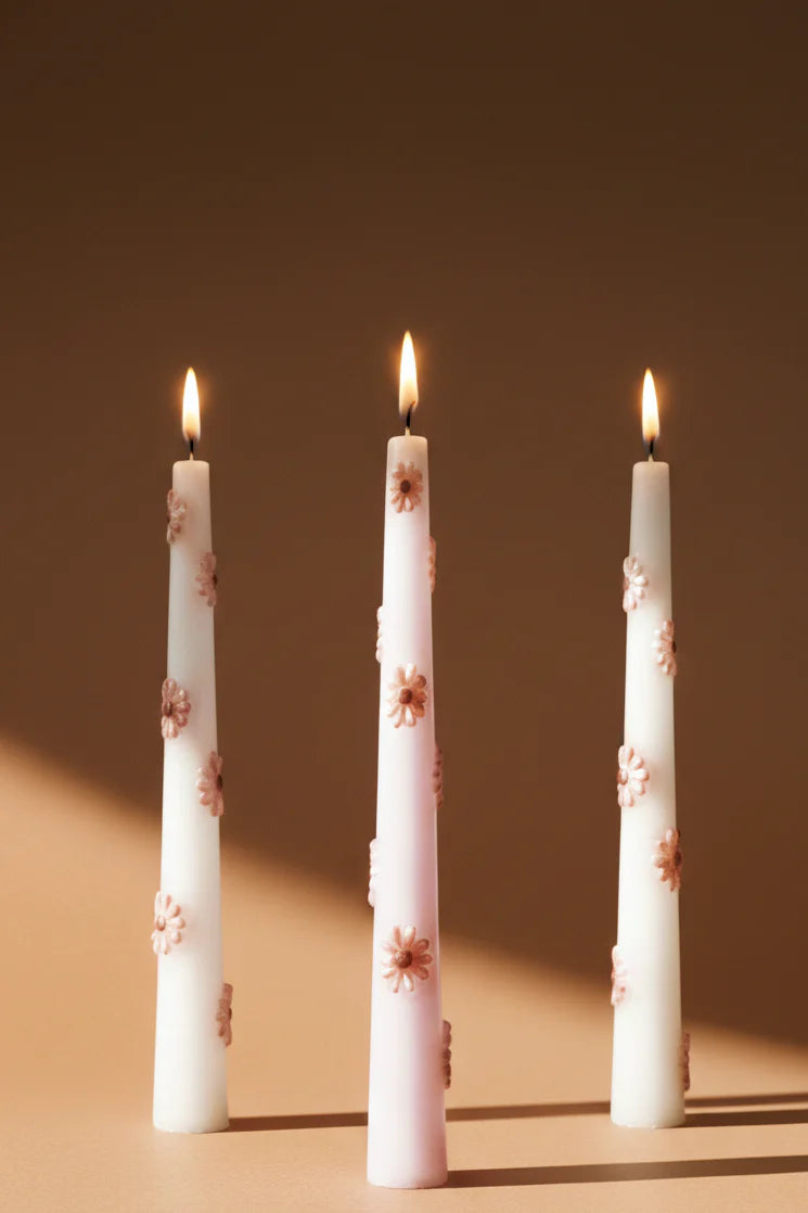 Doft 3D Blossom Trio - Taper Candles | Set of 3