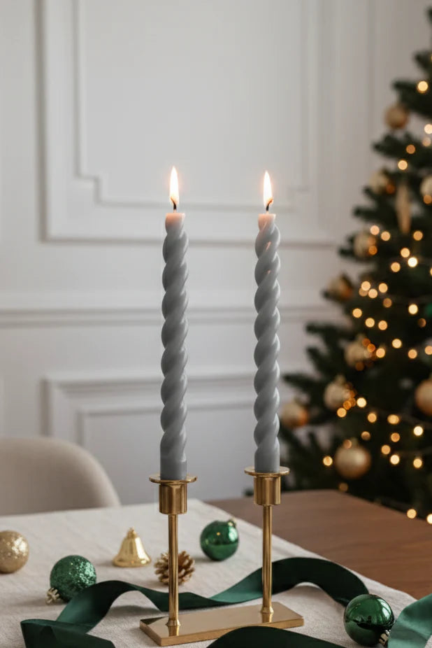 Doft Artic Blue Spiral - Taper Candles | Set of 2